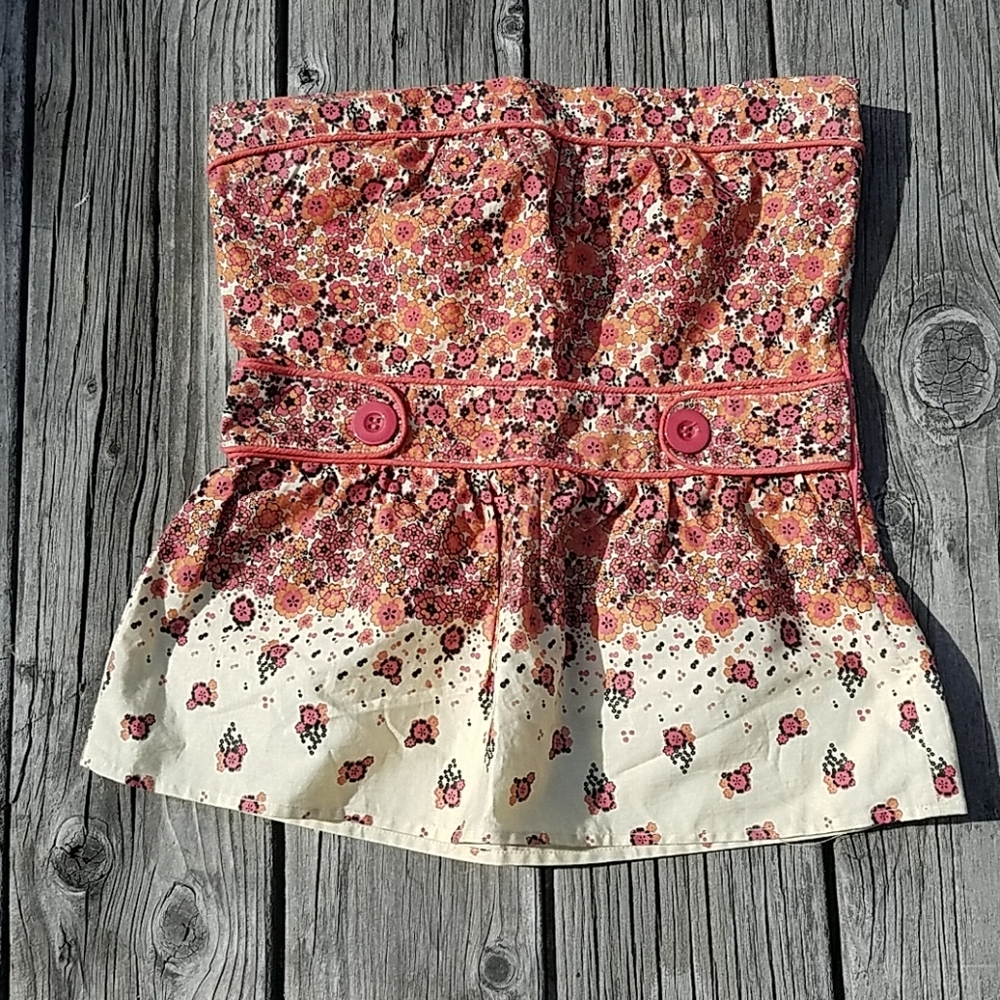 Varga Strapless Peplum Top